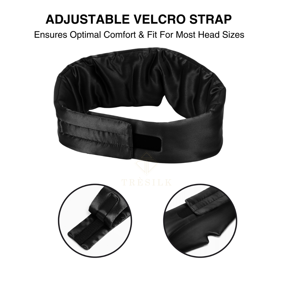 22 Momme Mulberry Silk Luxury Eye Mask with Adjustable Strap