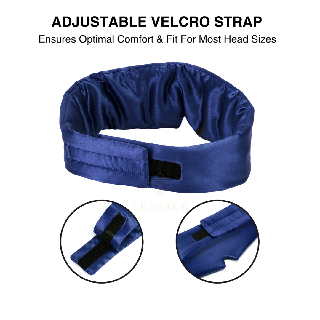 22 Momme Mulberry Silk Luxury Eye Mask with Adjustable Strap